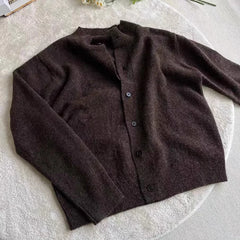 Threebooy  New Korean Fashion Men Cardigan Light Luxury Knitted O Neck Long Sleeve Sweater Coats Autumn Leisure Premium Quality Knitwear