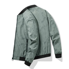 Threebooy  Men's Camouflage Jacket Spring Autumn Korean Simple Baseball Collar Workwear Coat Men Versatile Casual Trendy Solid Color Jacket