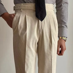 Threebooy  Men's Straight-Leg Pants Natural Waist Regular Harajuku Style Casual Trousers Versatile New Daily Wear Draped Pants