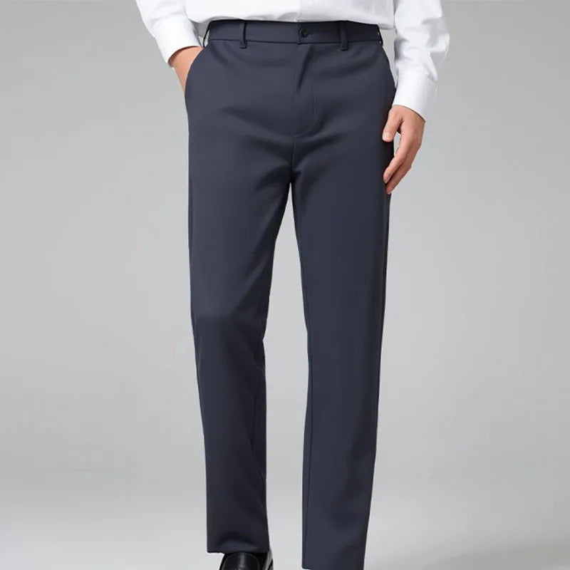 Threebooy  Slim Casual Pants Men Autumn Anti-wrinkle-free Elastic Straight-leg Pants Business Wear