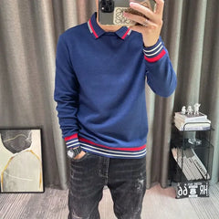 Threebooy  Mens Polo Shirts Tight With Collar Slim Fit Male Sweatshirts High Quality Pullover Quotes Tops Fashion Trends Emo Original