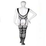 Threebooy Mens Ultra-thin Black Erotic Lingerie Men's Sexy Transparent Mesh Lace Jumpsuit Set See Through Vest Stockings Tights Onesie