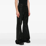 Threebooy High Street Black Color Boot Cut Mens and Women Wide Leg Baggy Casual Flare Pants Oversized Ropa Hombre Loose Black Trousers