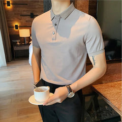 Threebooy  Brand clothing Men's high quality cotton short sleeve POLO shirts/Male slim fit Fashion leisure loose POLO shirts S-3XL