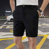 Threebooy Korean Style Summer Fashion Casual Plaid Shorts Brand Clothing Leisure Slim Fit Men Business Shorts