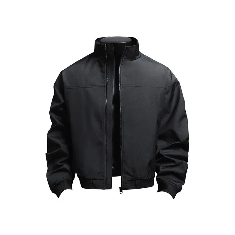 Threebooy Spring Windbreaker Lightweight Full Zip Mens Jackets Casual Outdoor Stand collar Overcoats Hiking Fishing Lightweight Coats