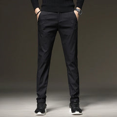 Threebooy  Men's Clothing New Casual Pants Solid Color Slim Comfortable Business Fashion Classic Korean Little Feet Trousers Male