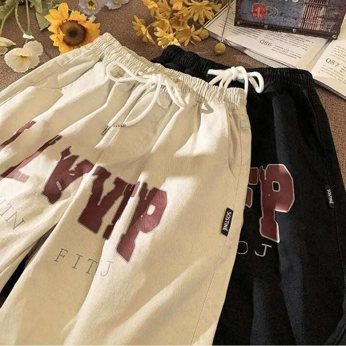 Threebooy American Basketball Shorts Men's Summer Thin Casual Sports Five-point Pants Heavy Trendy Loose High Street Trousers Aesthetic
