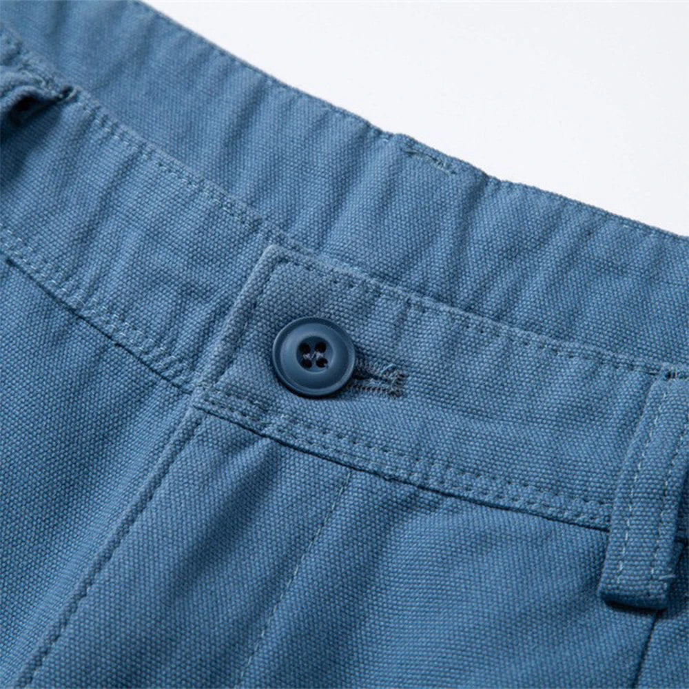 Threebooy New Chic Men Summer Slim British Shorts Light Luxury Stylish Popular Clothes Leisure All-match Straight Cargos Half-pants S-2XL