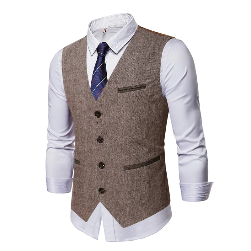 Threebooy Sleeveless Men Vest Retro Waistcoat Men's Coats Man Coat Male Clothes Jackets Clothing Tactical Padded Mens Vests Golf