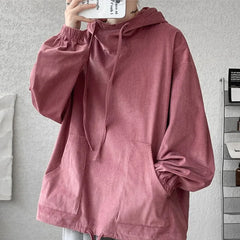 Threebooy Autumn Stand Collar Hoodies Sweatshirts Men Woman Fashion Pink Black Khaki Hip Hop Hoody Male Brand Casual Loose Tops