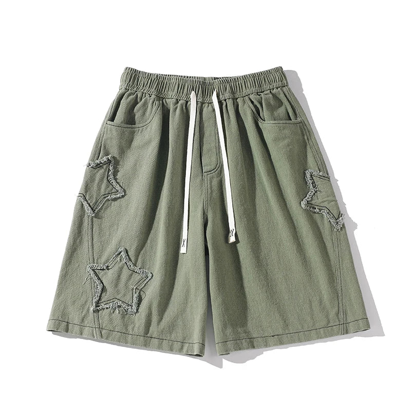 Threebooy Shorts Men Loose spodenki meskie Vintage Denim Summer Basic SimpleHot Sale High Waist Leisure Ulzzang Streetwear Chic Short