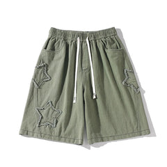 Threebooy Shorts Men Loose spodenki meskie Vintage Denim Summer Basic SimpleHot Sale High Waist Leisure Ulzzang Streetwear Chic Short