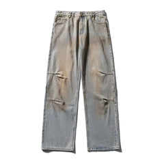 Threebooy  Vintage Baggy Jeans Men Spring New Y2k Jeans Pants Streetwear Harajuku Washed Wide-leg Denim Trousers Hip Hop Mens Clothing