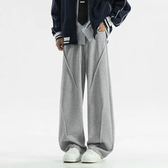 Threebooy Black Casual Pants Men Oversized Wide Leg Pants Men Grey Sweatpants Streetwear Loose Joggers Sports Pants Mens Trousers M-2XL