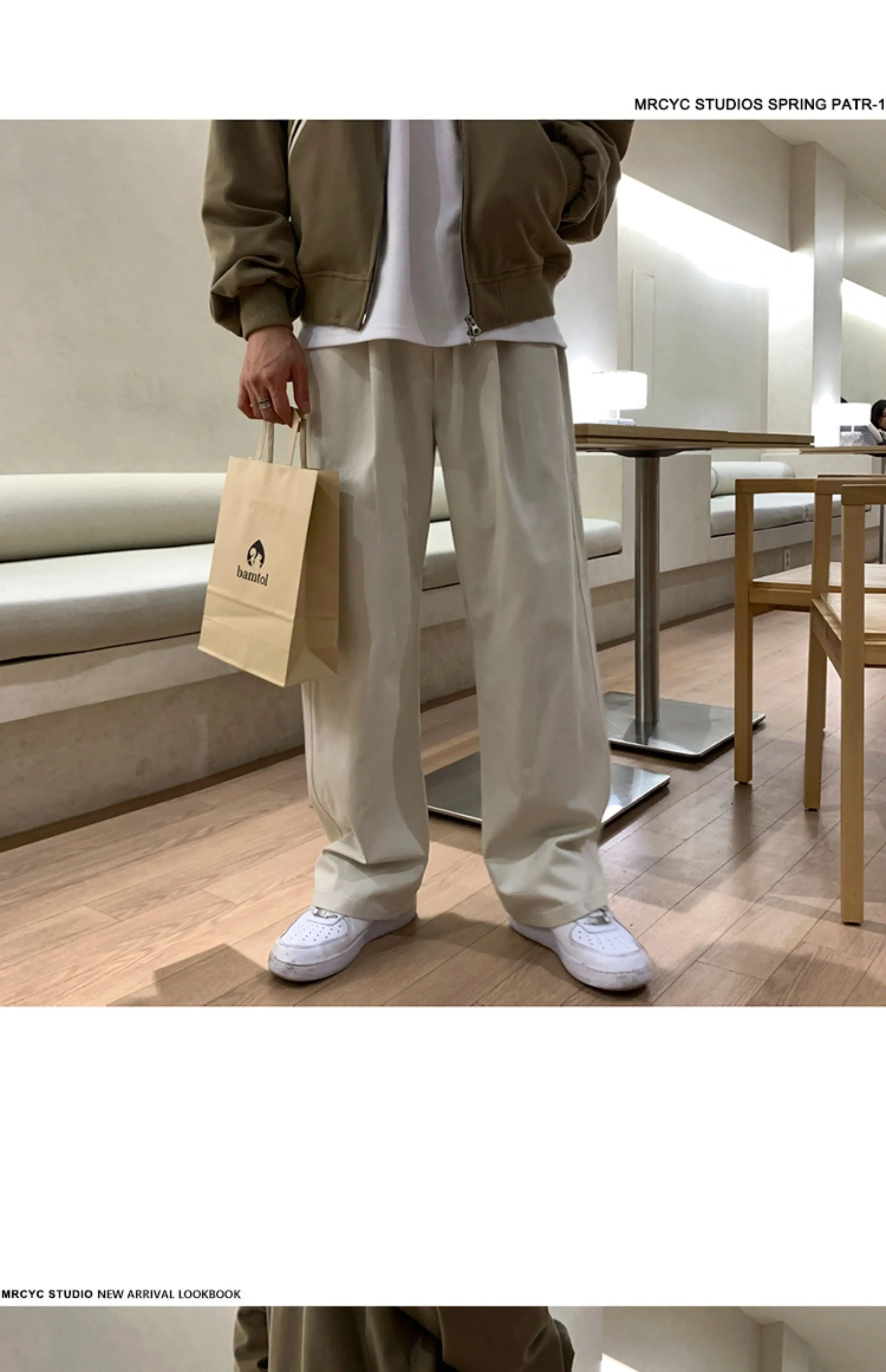 Threebooy Korean Style High-end Straight-leg Casual Pants Men's Spring Summer Loose Trousers American 2025 New Trendy Wide-leg Pants Chic