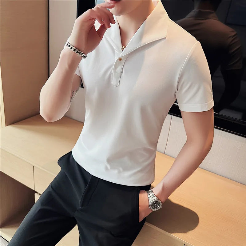 Threebooy  Men's Summer Leisure Fashion Polo Shirts/Male Slim Fit High Quality Lapel Short Sleeve  Polo Shirts Hombre S-4XL