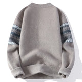 Threebooy Autumn Winter Mink Warm Soft Sweater For Men Korean Street Round Neck Sweater Couple's Knitwear Casual Male Pullovers