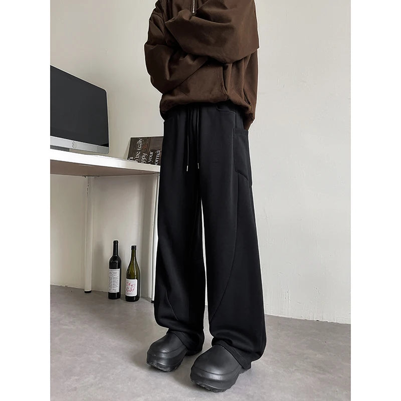 Threebooy Mens pants Chic Pocket Long Pants New Men's Casual Mopping Trousers Harajuku Streetwear Sport Running Sweatpants 5XL-M