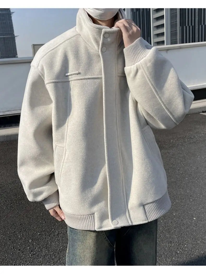 Threebooy Korean Spring and Autumn High Street Men and Women Trendy Personalized Fake Two Piece Jacket Couple Loose Retro Casual Handsome