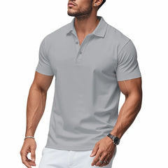 Threebooy  European American Men's Casual Breathable Quick-drying POLO Short Sleeves
