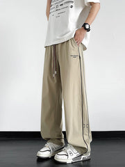 Threebooy Summer Men's Sweatpants Light and Thin Ice Silk Cool Pants Big Size 8XL 7XL 6XL Sportswear Loose Fit Straight Track Trousers