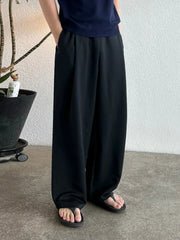 Threebooy Man's Wide Leg Long Pants 2024 Summer New Korean Style Drape Straight Tube Fashion Loose Casual Male Trousers