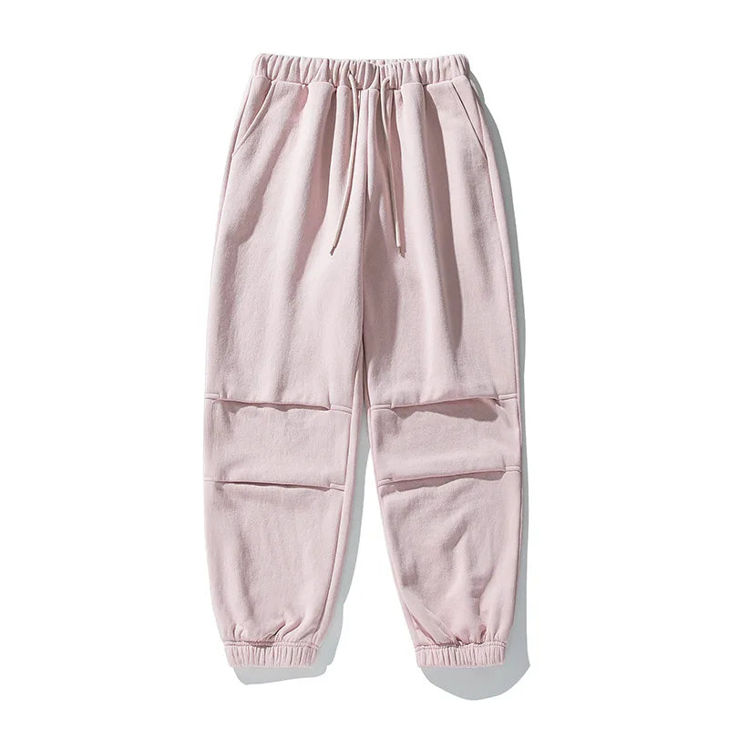 Threebooy  Polar Fleece Double Pleated Sweatpants Men's Autumn Winter New Paratrooper Pants Loose Trendy Brand Casual