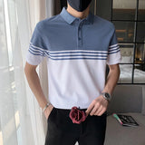 Threebooy Summer Men's Casual Slim Fit Short Sleeved Polo T-shirt Lapel Collar High-quality Tshirt Fashion Trend Top Business T Shirts