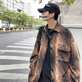 Threebooy Short Woolen Coat Men Warm Retro Thickened Woolen Jacket Men Streetwear Korean Loose Thick Plaid Woolen Coat Mens Jackets M-2XL