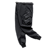 Threebooy Streetwear Cargo Pants Harajuku Hip Hop Joggers Men Oversized Techwear Pants Multi Pockets Harem Pencil Trousers Black