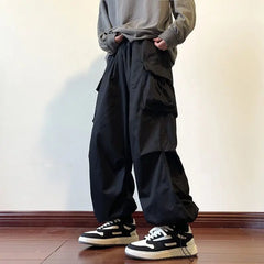 Threebooy Spring Summer Multi Pocket Loose Cargo Pants for Men Street Casual Cheapest Y2k Vintage New in High Quality Long Trousers Man