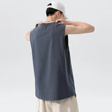 Threebooy 2024 Summer Fashion Men's Tank Tops Cotton Sleeveless Shirt Man Loose Casual Tank Top Men sleeveless top men