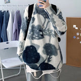 Threebooy Winter Printed Sweater Men Warm Fashion Casual Knitted Pullover Men Korean Loose Round Neck Sweater Mens Jumper Clothes S-2XL