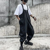 Threebooy Spring And Autumn Mens Casual High Quality Overalls American High Street Hip-Hop Fashion Solid Color Amei Khaji Overalls