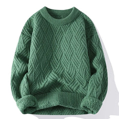 Threebooy  Autumn Winter New Men Thickened Knit Sweater Warm Coat O Neck Sweaters Pullover Jumpers Top Teenager Student Knitted Sweatshirts