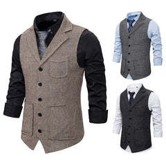 Threebooy  Fashionable Men's Checkered Single-Button Vest Hot Sale Of The Season New Style Casual Business Polyester Fiber Vest for Yout...
