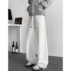 Threebooy  Black Casual Pants Men Fashion Oversized Wide Leg Pants Men Streetwear Hip Hop Loose Pleated Pants Mens White Trousers M-3XL