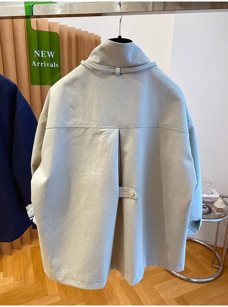 Threebooy Korean Simple High-end Windbreaker Short Jacket Women Loose Spring Autumn New Style Small Fashion Trend Baseball Jacket