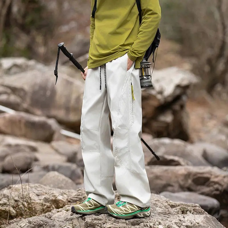 Threebooy  American Style Work Pants for Men Couple Quick Dry Waterproof Hiking Outdoor Functional Loose Casual Long Pants Fashion