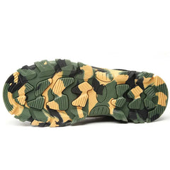 Threebooy  Camouflage Mountain Climbing Style Labor Protection Shoes Anti Crush And Piercing Work Shoes Mesh Protective Shoes for Men...
