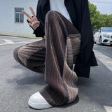 Threebooy Causal Pants Men Summer Ice Silk All-match Wide Leg Trousers Mopping Korean Fashion Couples Designed Y2k Harajuku Streetwear