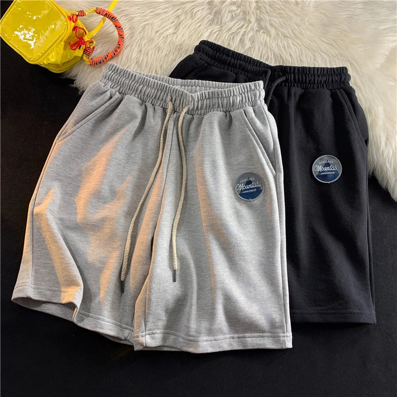 Threebooy American Retro Basketball Shorts Men's Trendy Summer Thin Japanese Sports Centre Pants Loose Large Size Casual Mid-size Pants