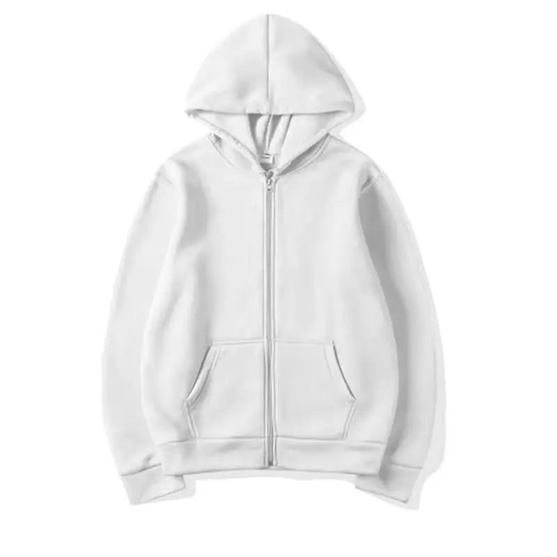 Threebooy  Mens & Womens Fall Winter Open-Front Hoodie Casual Zipper Athletic Loose Fit Outerwear