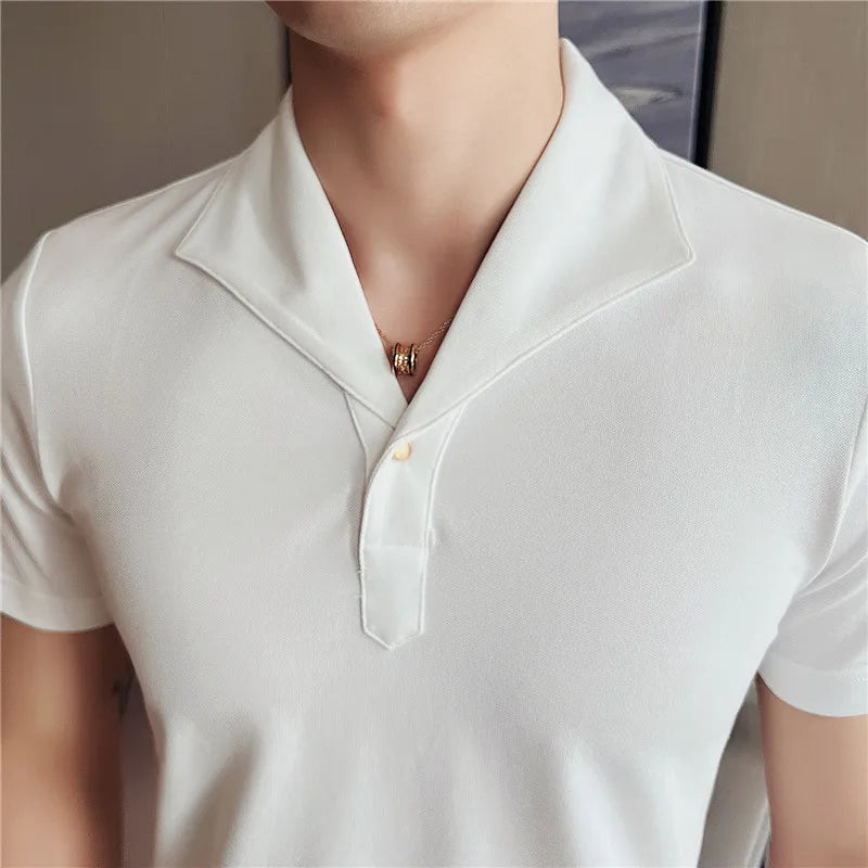 Threebooy  Men's Summer Leisure Fashion Polo Shirts/Male Slim Fit High Quality Lapel Short Sleeve  Polo Shirts Hombre S-4XL