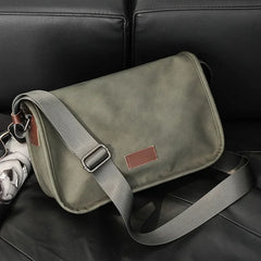 Threebooy  Vintage Fashion Crossbody Bags Men Large Capacity Men Crossbody Shoulder Bag PU Leather Messenger Bag Casual Outdoor Satchels
