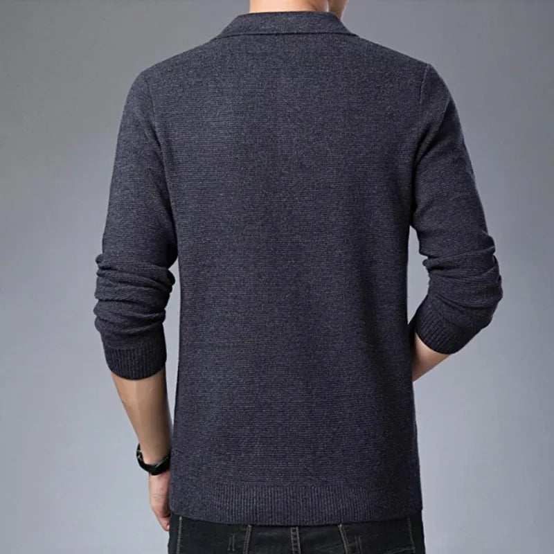 Threebooy  Clothing Fashion Male High Quality Leisure Cardigan Knitting Sweater/Men's Slim Fit Knit Shirts/clothing Size S-3XL