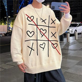 Threebooy Lattice Korean Fashion Sweater Men Interior Harajuku Men's Clothes Winter Oversize Wool and Mixes Knit Korean Women's Print Luxury