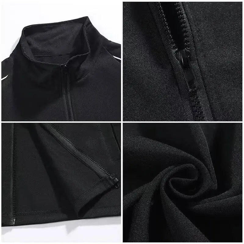 Threebooy Men's Sets New Casual One-piece Suit Male Sportswear Women Suits Overalls Trousers Loose Fleece Zipper Long Sleeves Jacket Pants