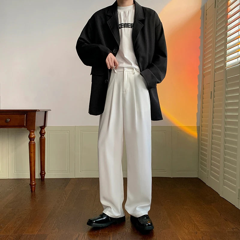 Threebooy  New Autumn Straight Men's Suit Pants Slim Fit Male High Street Korean Casual Trousers Streetwear Unisex Sweatpants M-5XL